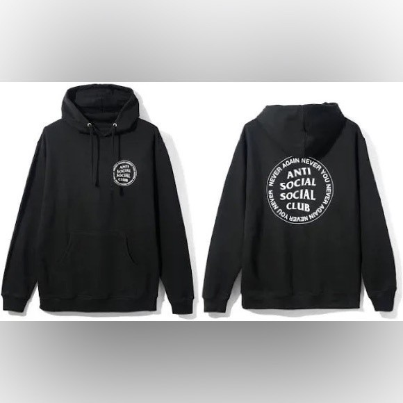 Anti Social Social Club ASSC Never Again Never You Hoodie in Black